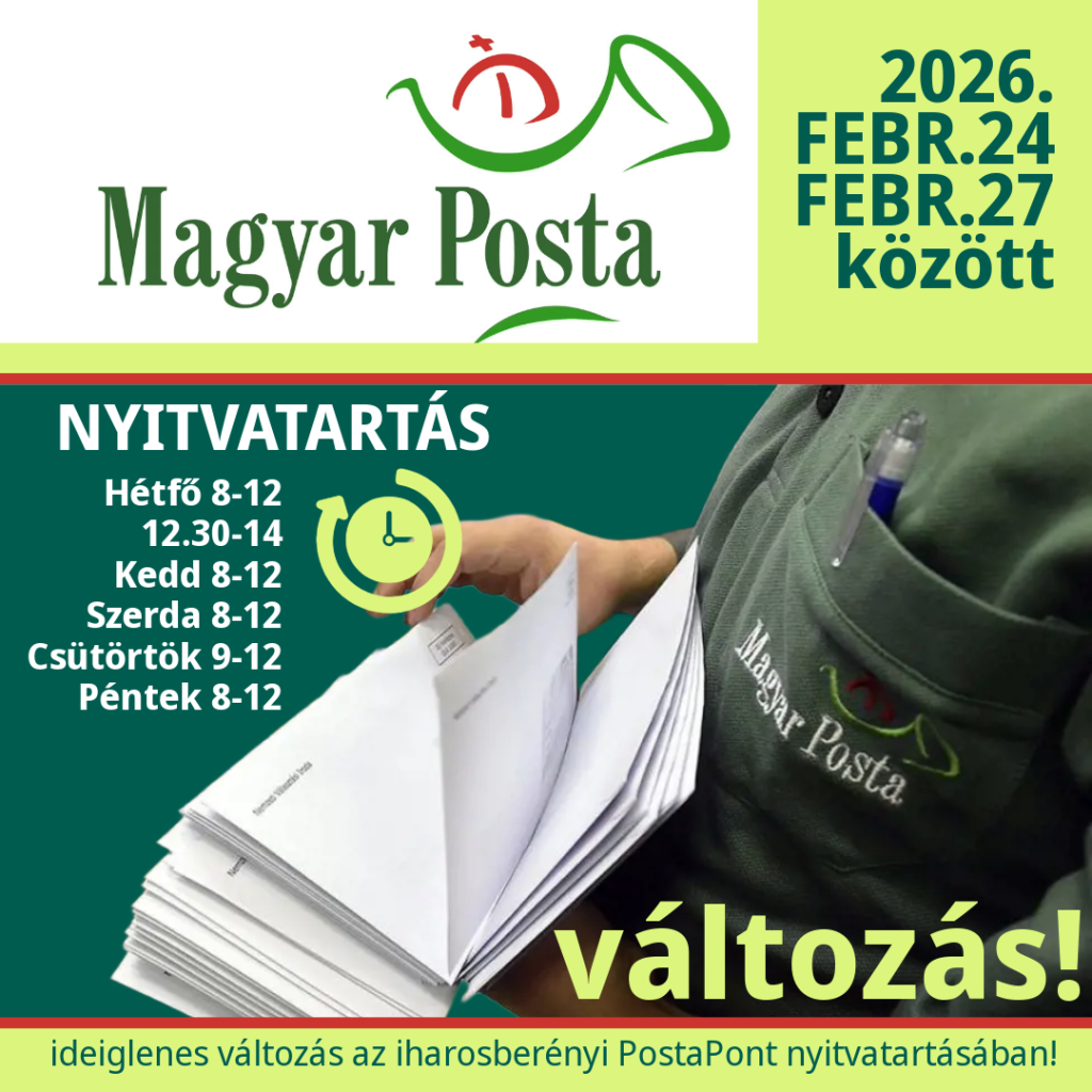 Read more about the article NYITVATARTÁS VÁLTOZÁS A POSTAPONTON