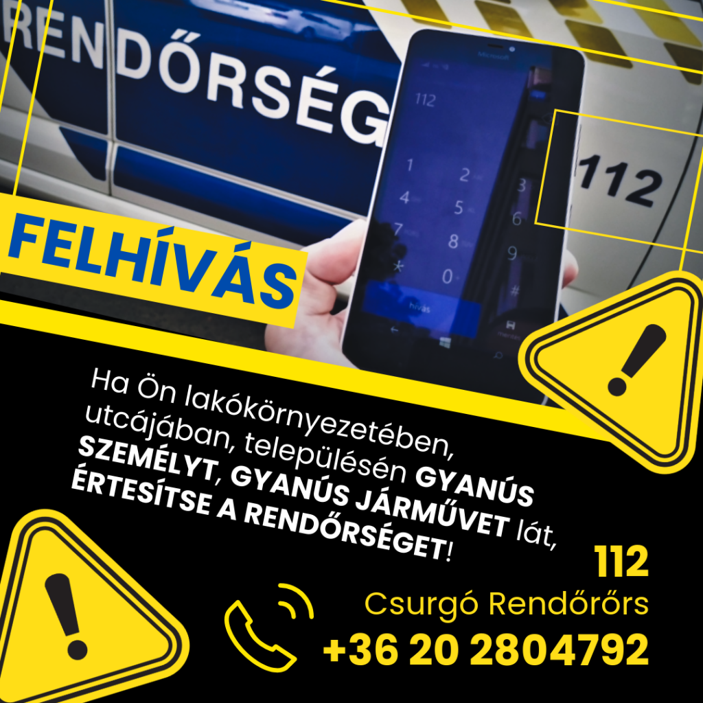 Read more about the article HÍVJA A RENDŐRSÉGET!