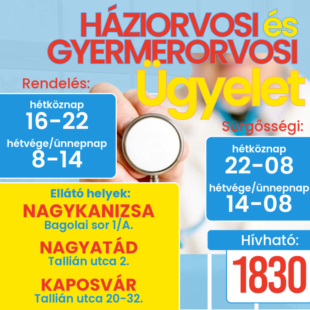 Read more about the article HÁZIORVOSI ÉS GYERMEKORVOSI ÜGYELET