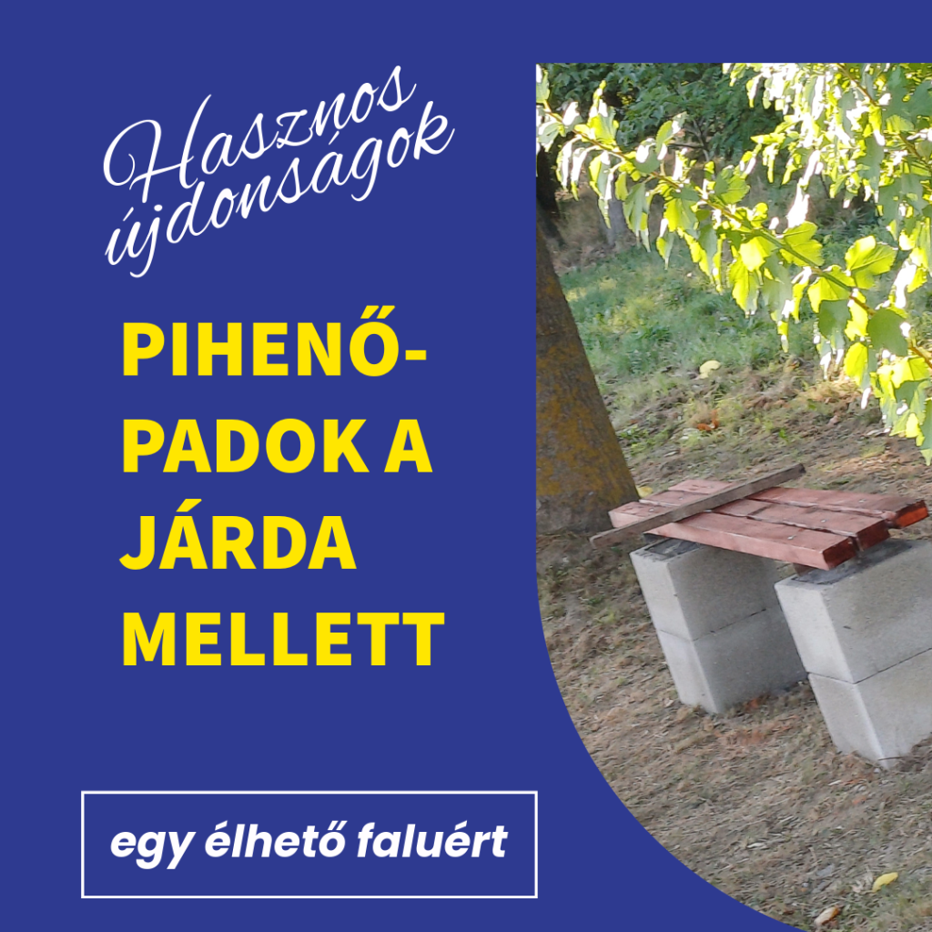 Read more about the article ÚJ: PIHENŐPADOK